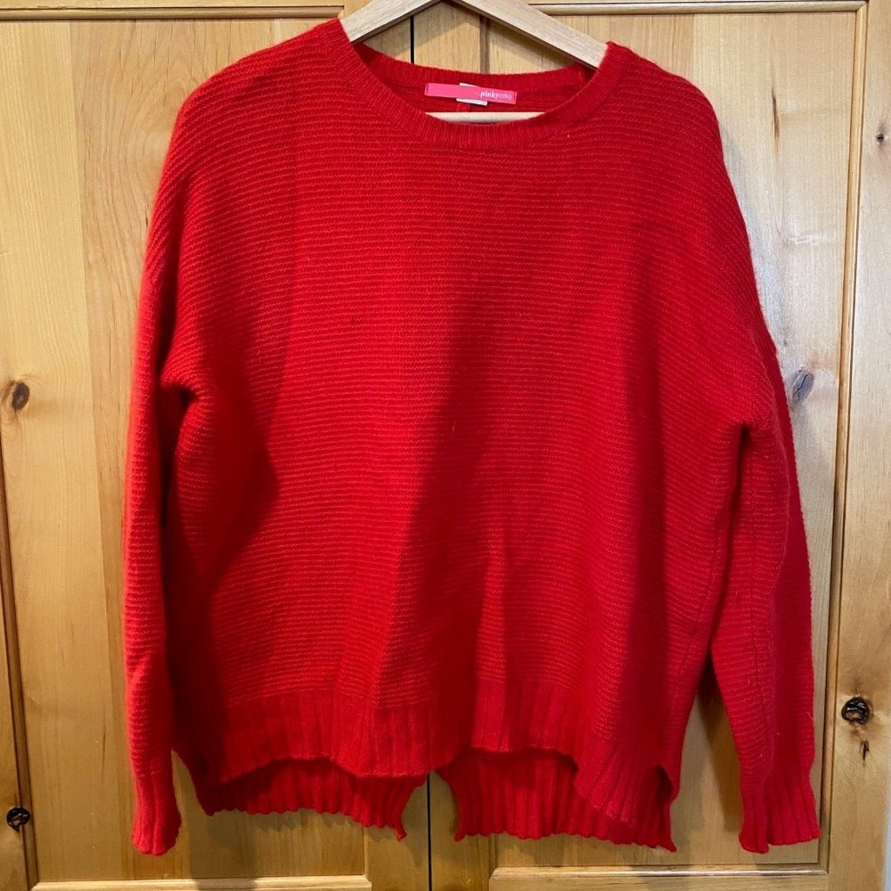 Red Angora Pinkyotto Sweater, Small